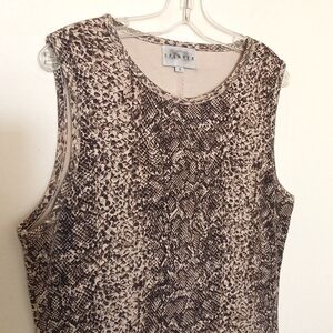 Spanner Women's Tank Style Maxi T-shirt Dress with Snake Print Small Oversized